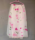 Pink Daisies - Hand Painted Dupatta