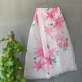 Pink Floral - Hand Painted Dupatta
