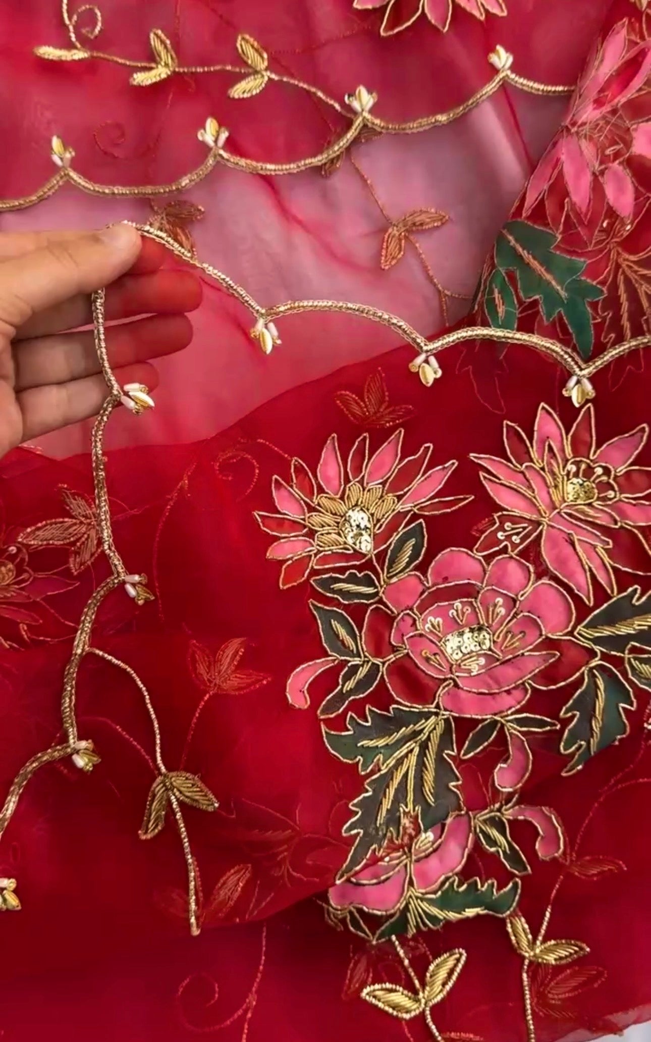 ZSJ - Red Bride Dupatta