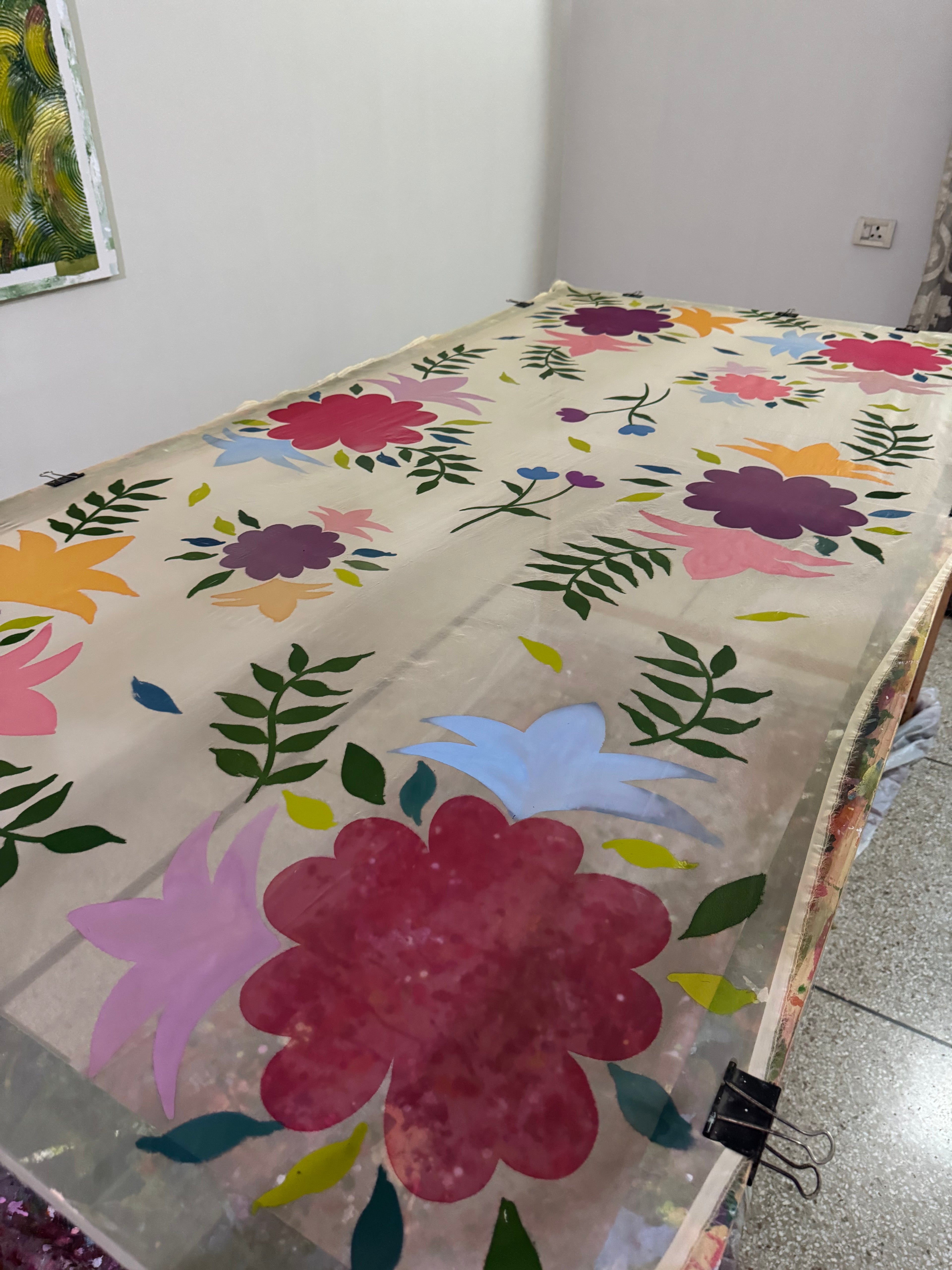 Multi Floral - Hand Painted Dupatta