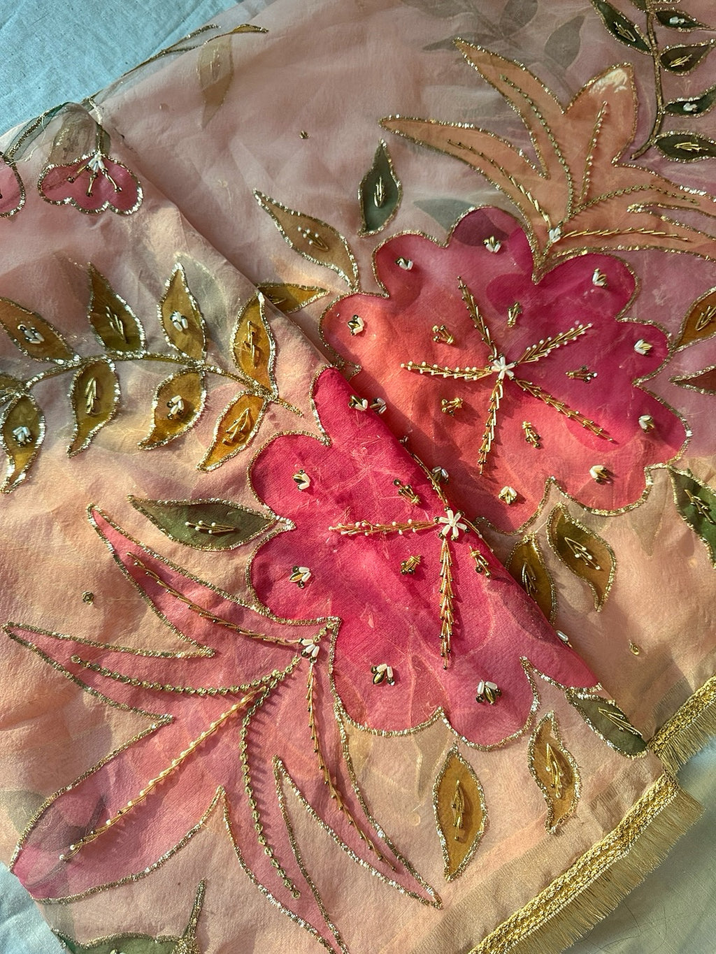 Dusty Pink - Embellished dupatta